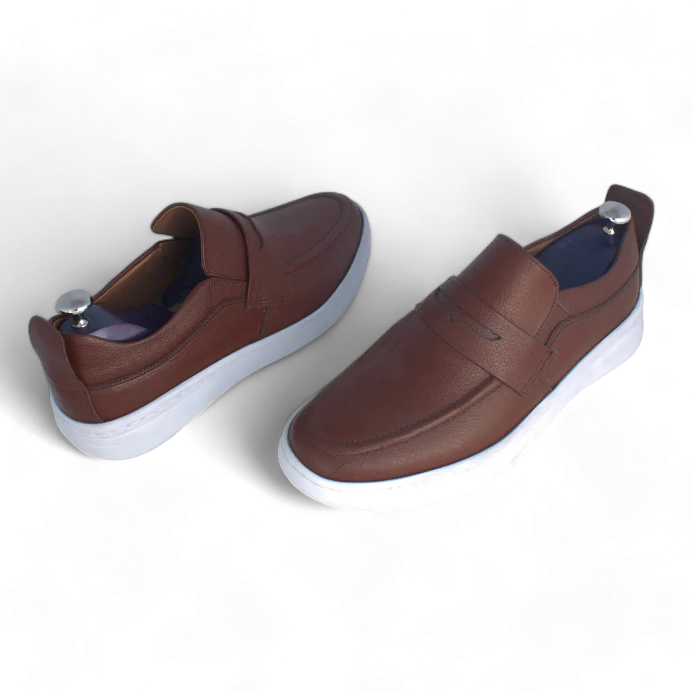 Medical casual shoe / 100% nubuck genuine leather / honey color -8758