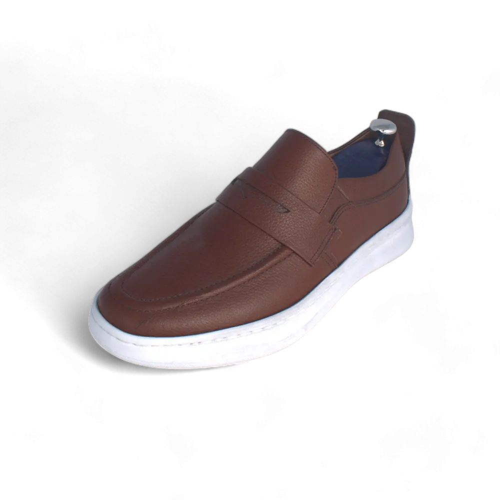 Medical casual shoe / 100% nubuck genuine leather / honey color -8758