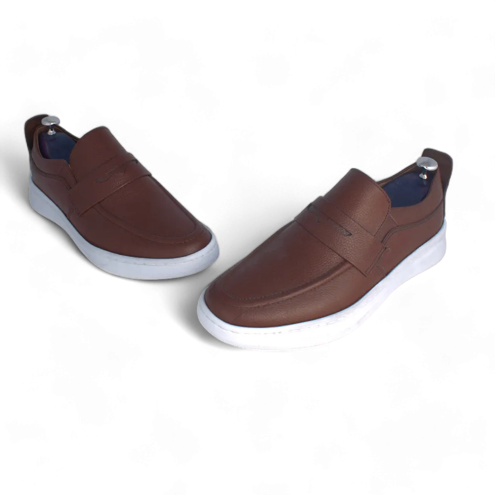 Medical casual shoe / 100% nubuck genuine leather / honey color -8758