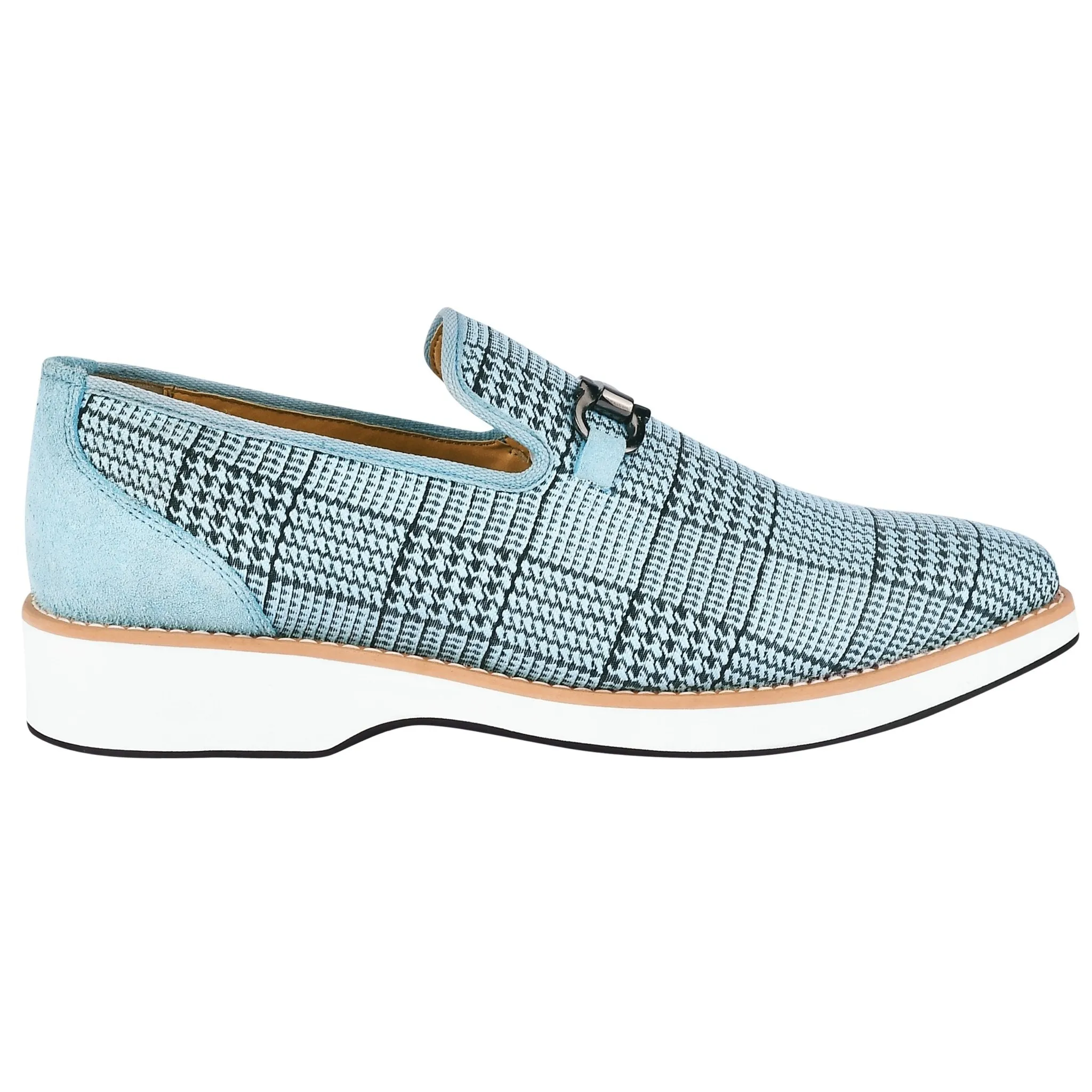 Megaball mens Casual textile printed buckle shoes