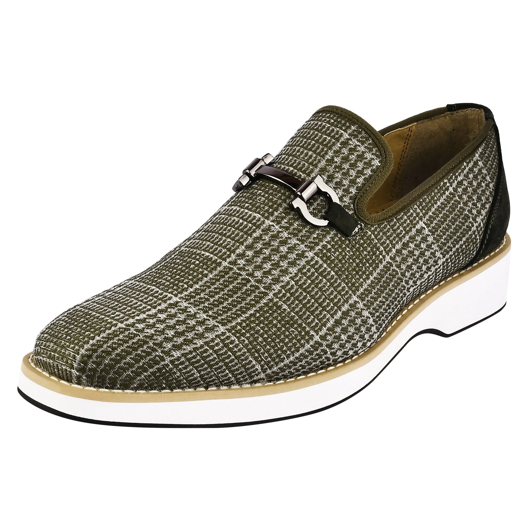 Megaball mens Casual textile printed buckle shoes