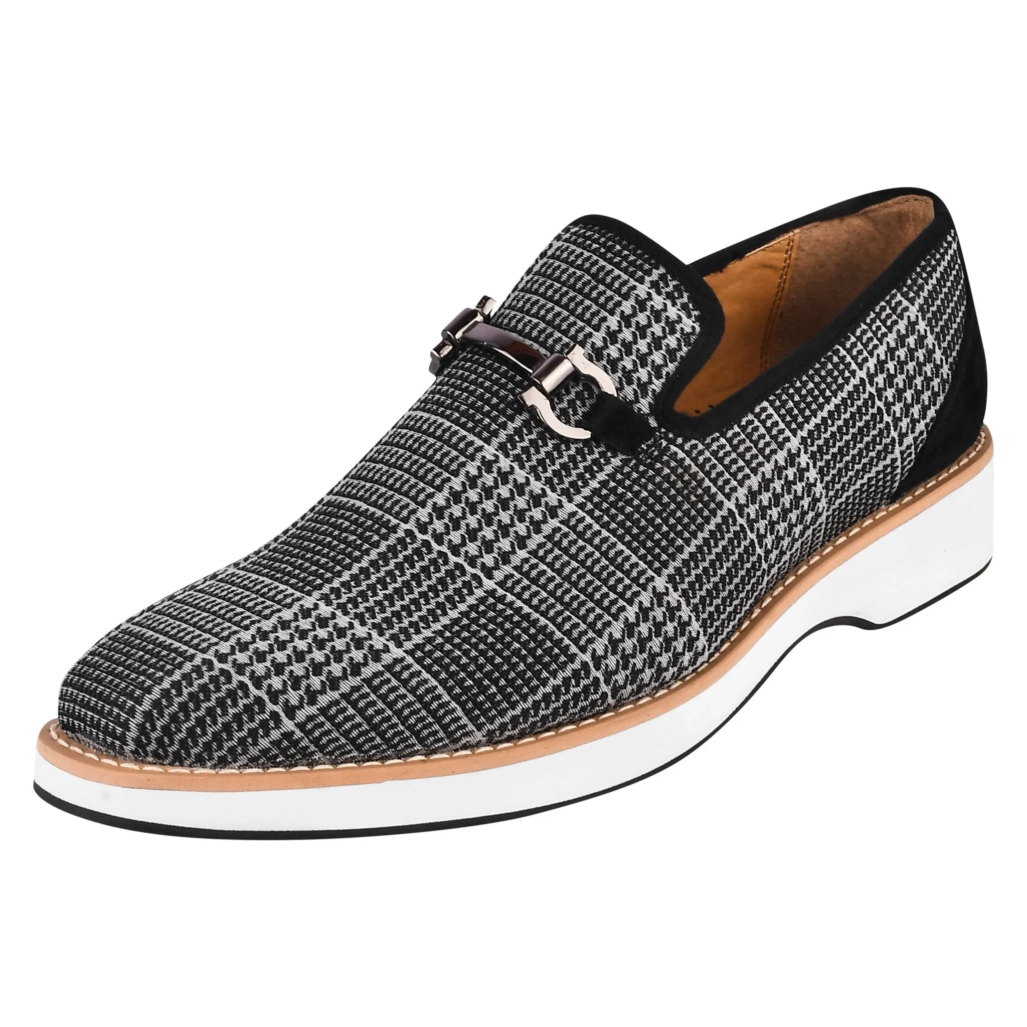 Megaball mens Casual textile printed buckle shoes