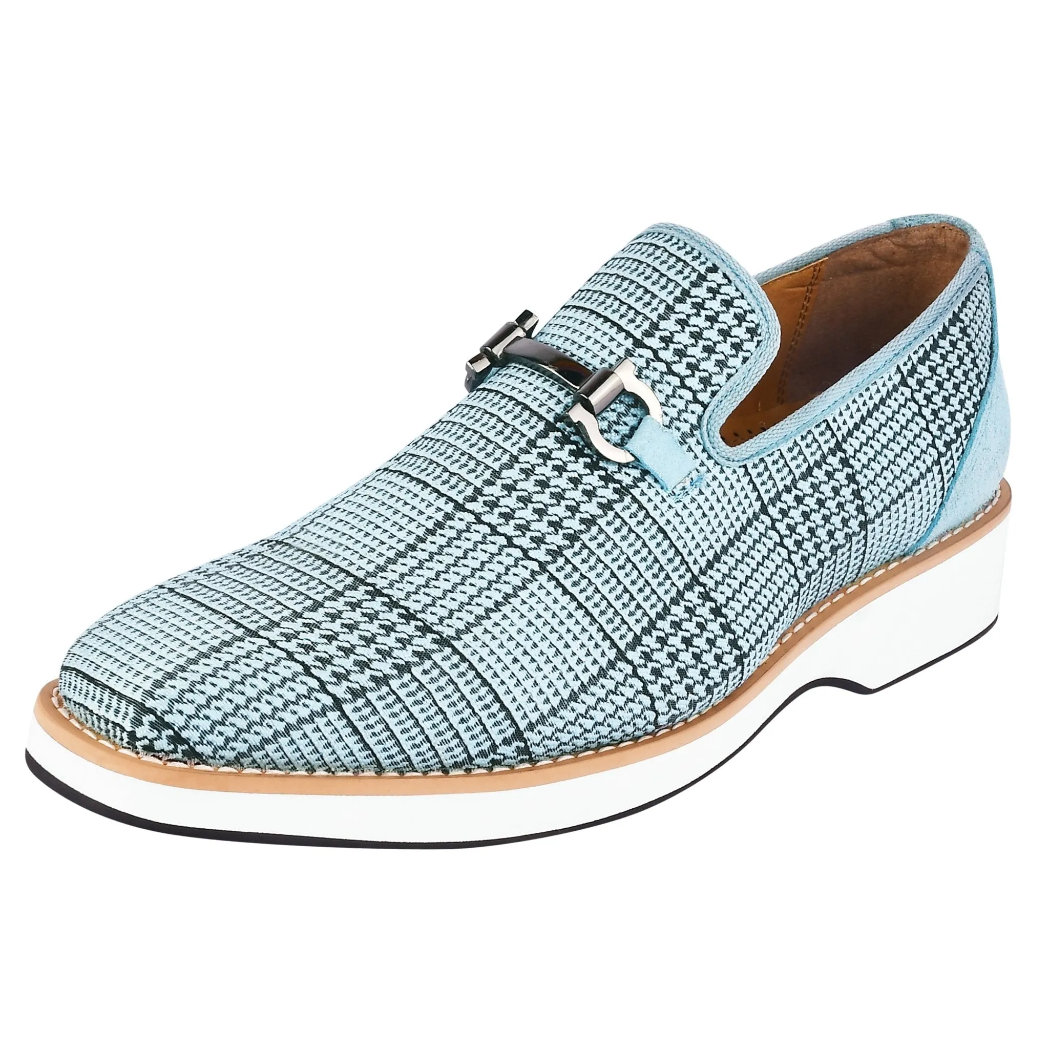 Megaball mens Casual textile printed buckle shoes