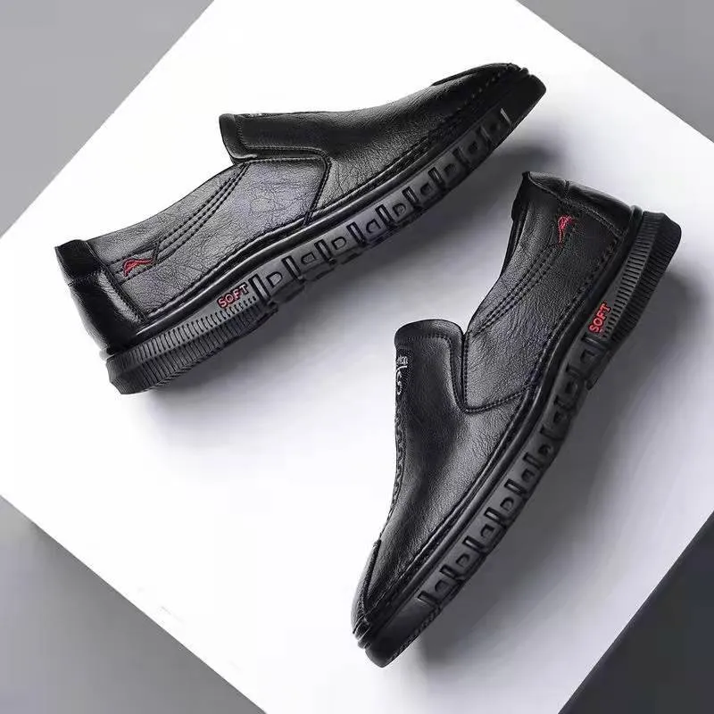 Men Casual Shoes  Comfortable Leather Shoes for Men Soft Bottom