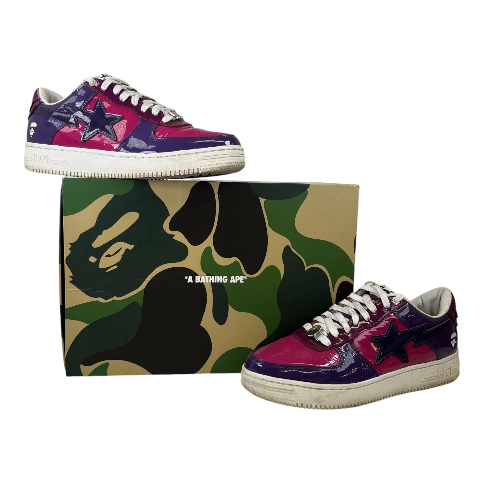 Men's Bape Sta Low Trainers Purple Size EU 40.5 / UK 6.5