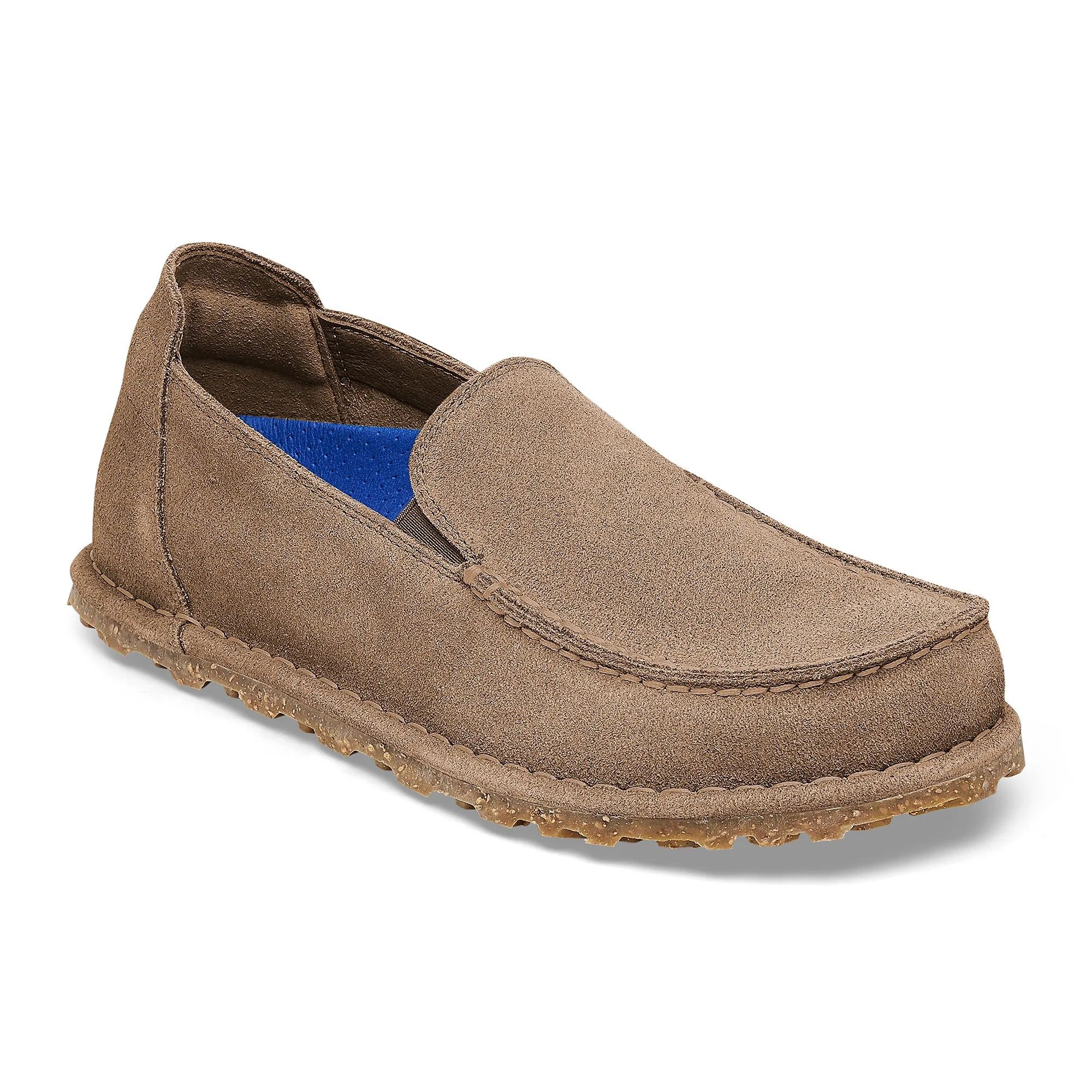 Men's Birkenstock Utti Suede Leather Color: Taupe (REGULAR/WIDE WIDTH)