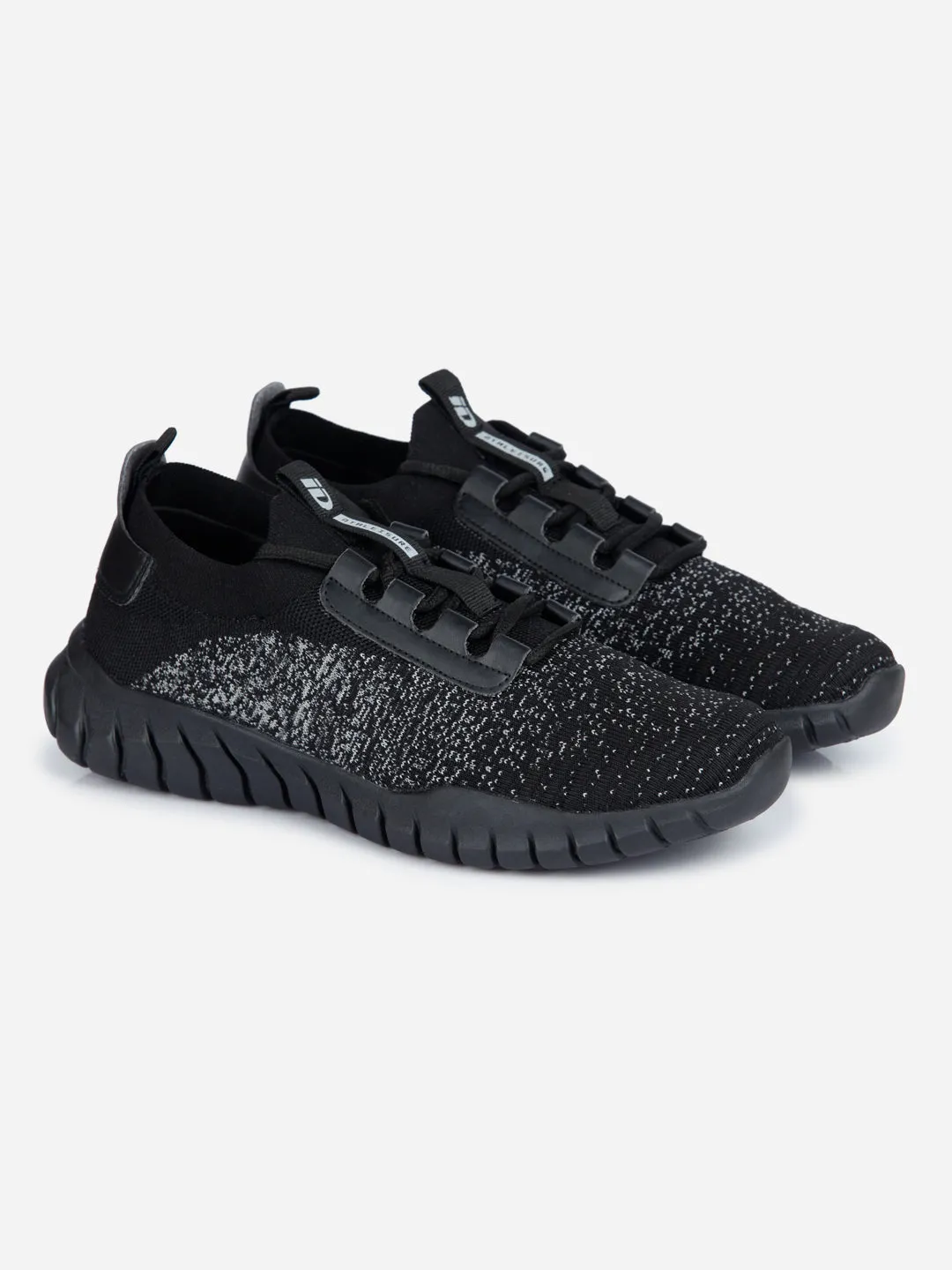 Men's Black Lace Up Sneaker (ID7521)