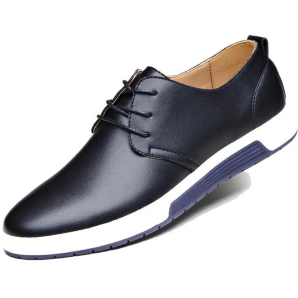 Mens Casual Daily Lace up Leather Shoes