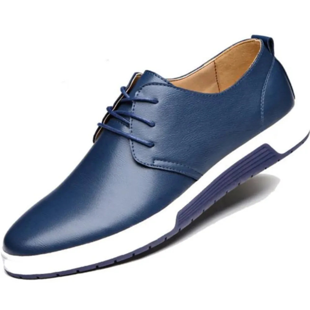 Mens Casual Daily Lace up Leather Shoes