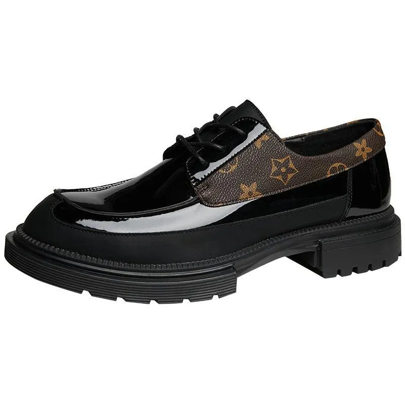 Men's Leather Platform Casual Shoes