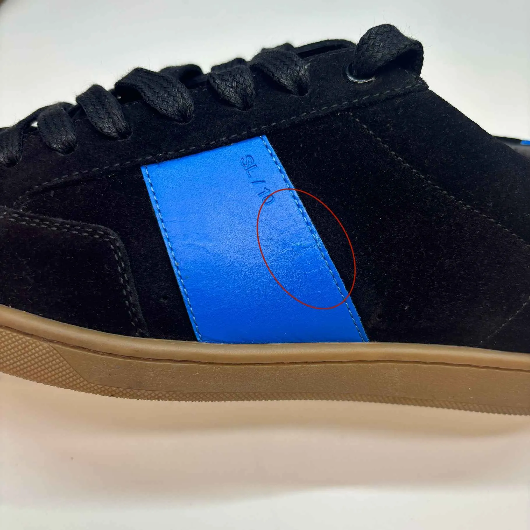 Men's Suede Low Trainers Black Size EU 41 / UK 7