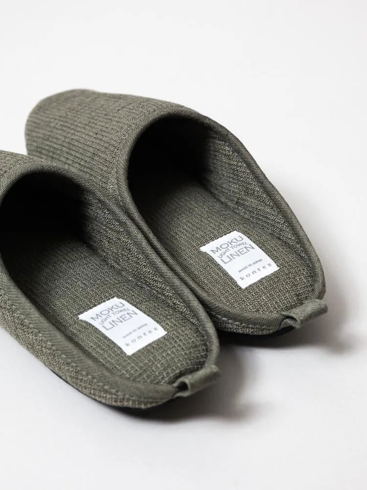 MOKU JAPANESE ROOM SHOES IN OLIVE