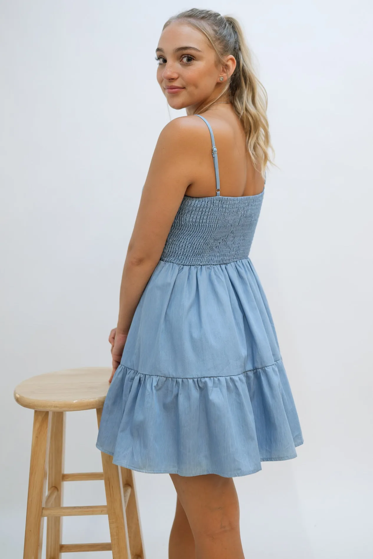 Mollie Chambray Mini Dress