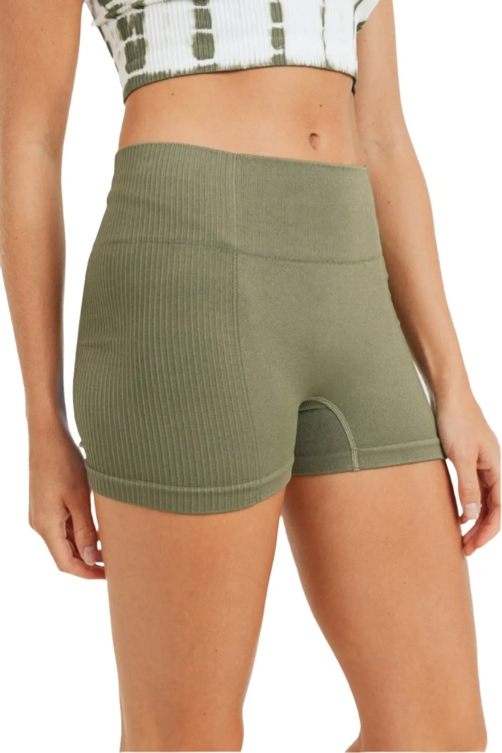 Mono B Ribbed Seamless Short Shorts APH2815