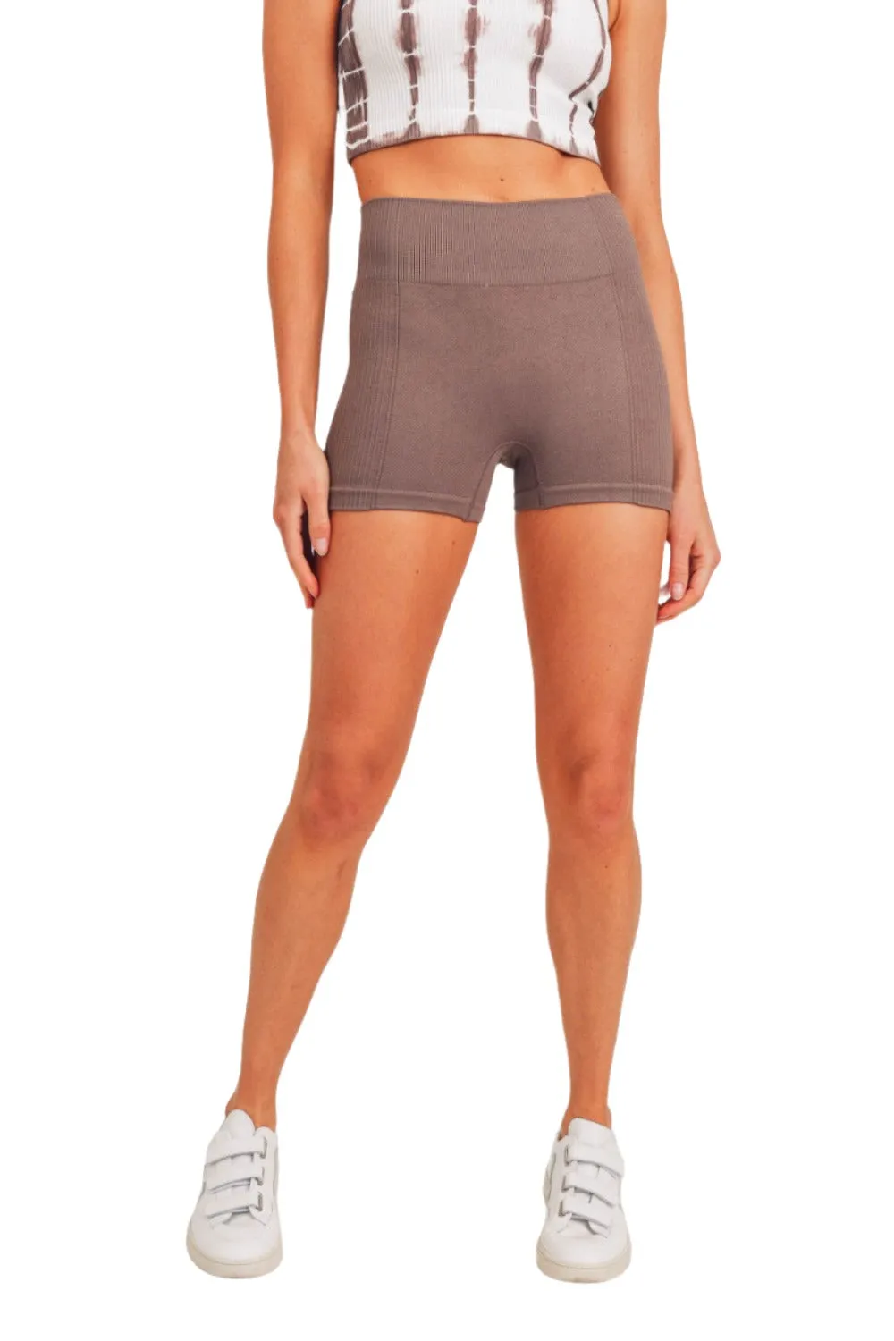 Mono B Ribbed Seamless Short Shorts APH2815