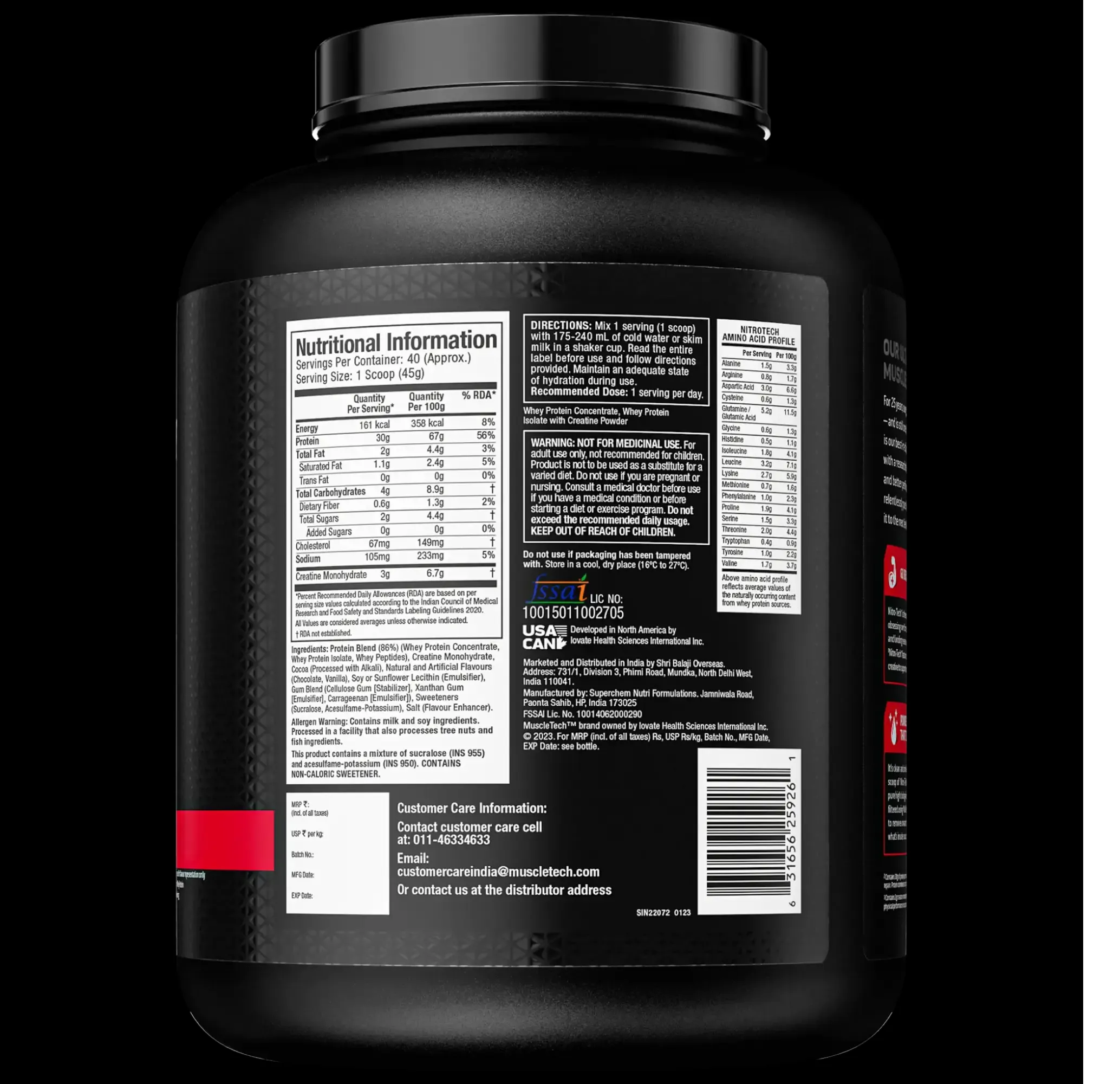 MUSCLETECH NITRO-TECH WHEY PROTEIN