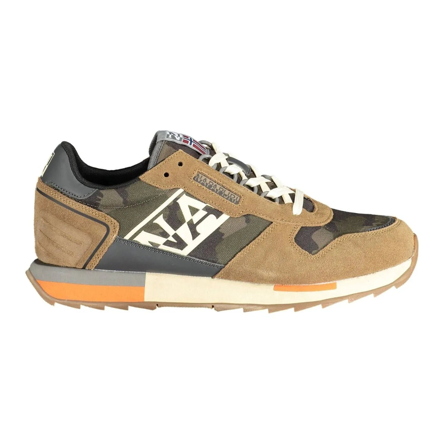 Napapijri Beige Leather Men Sneaker