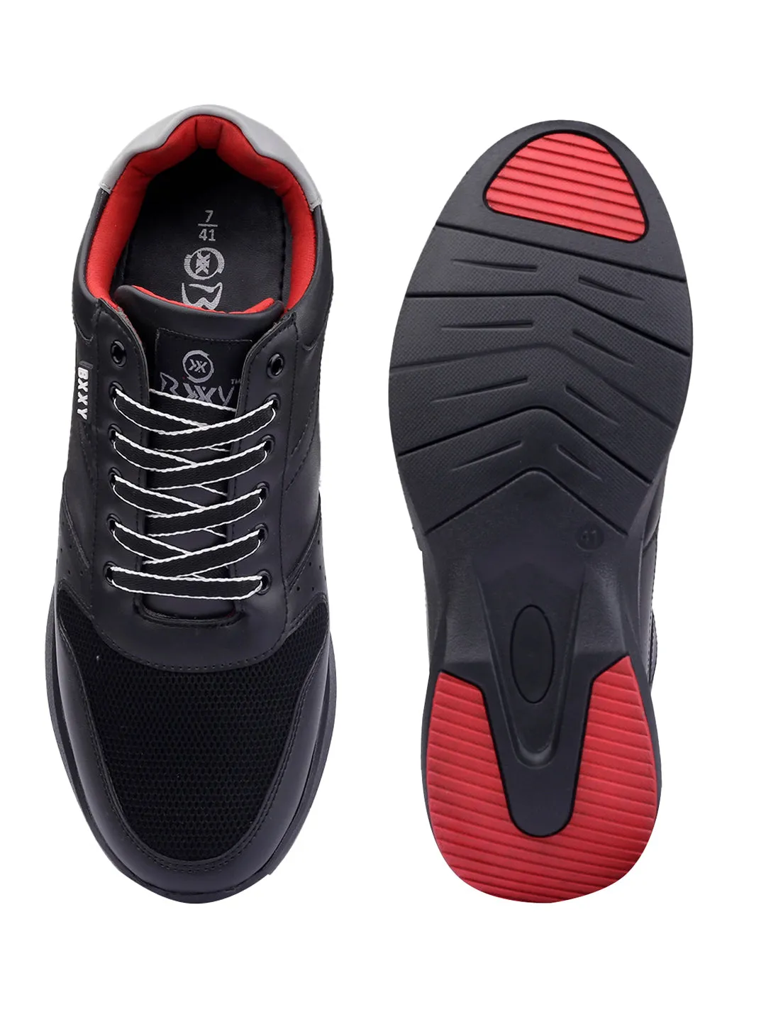 New Latest Men's Hidden Height Increasing Up Leather Casual Lace up And Ankle Shoes With Pu Material