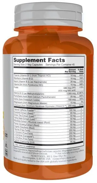 Now Foods Sports Energy Extreme 90 Capsule