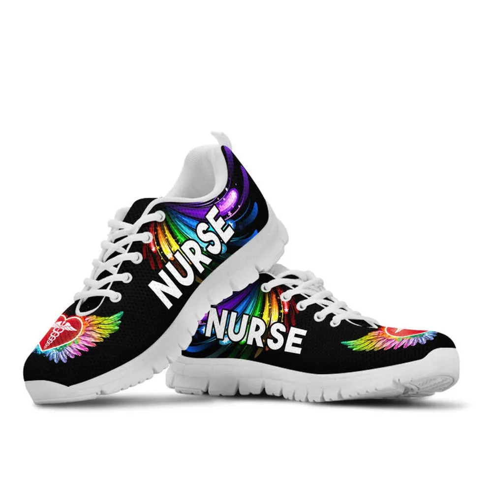 Nurse Sneaker, Nurse Wings Color Sneakers Shoes, Best Shoes For Nurses