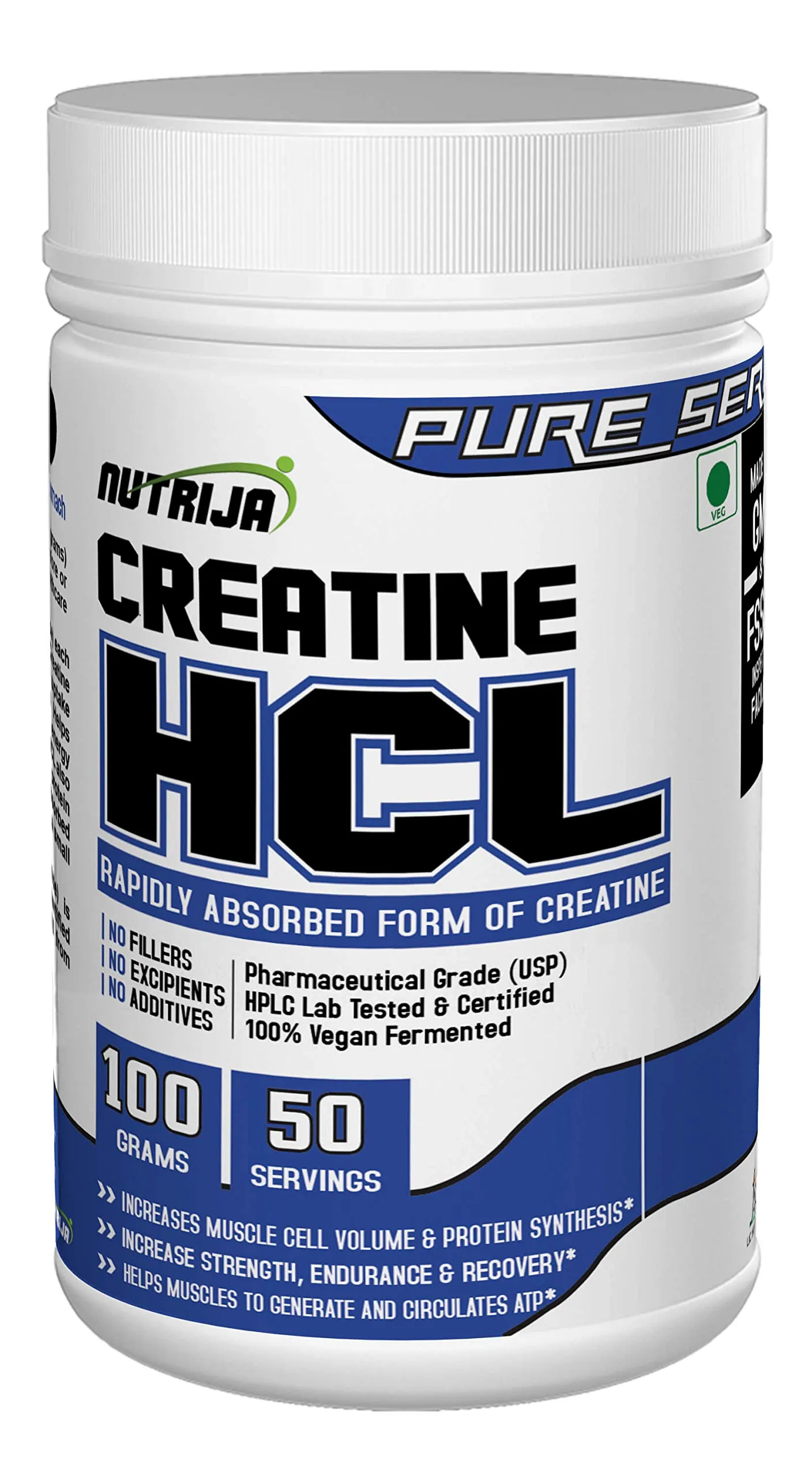 NutriJa Creatine HCL | for muscle growth - 100grams