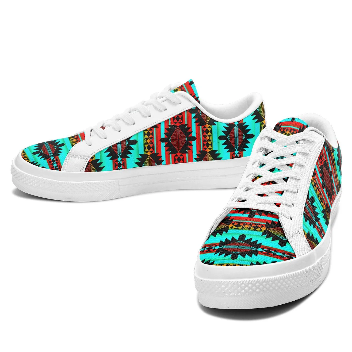 Okotoks Arrow Aapisi Low Top Canvas Shoes White Sole