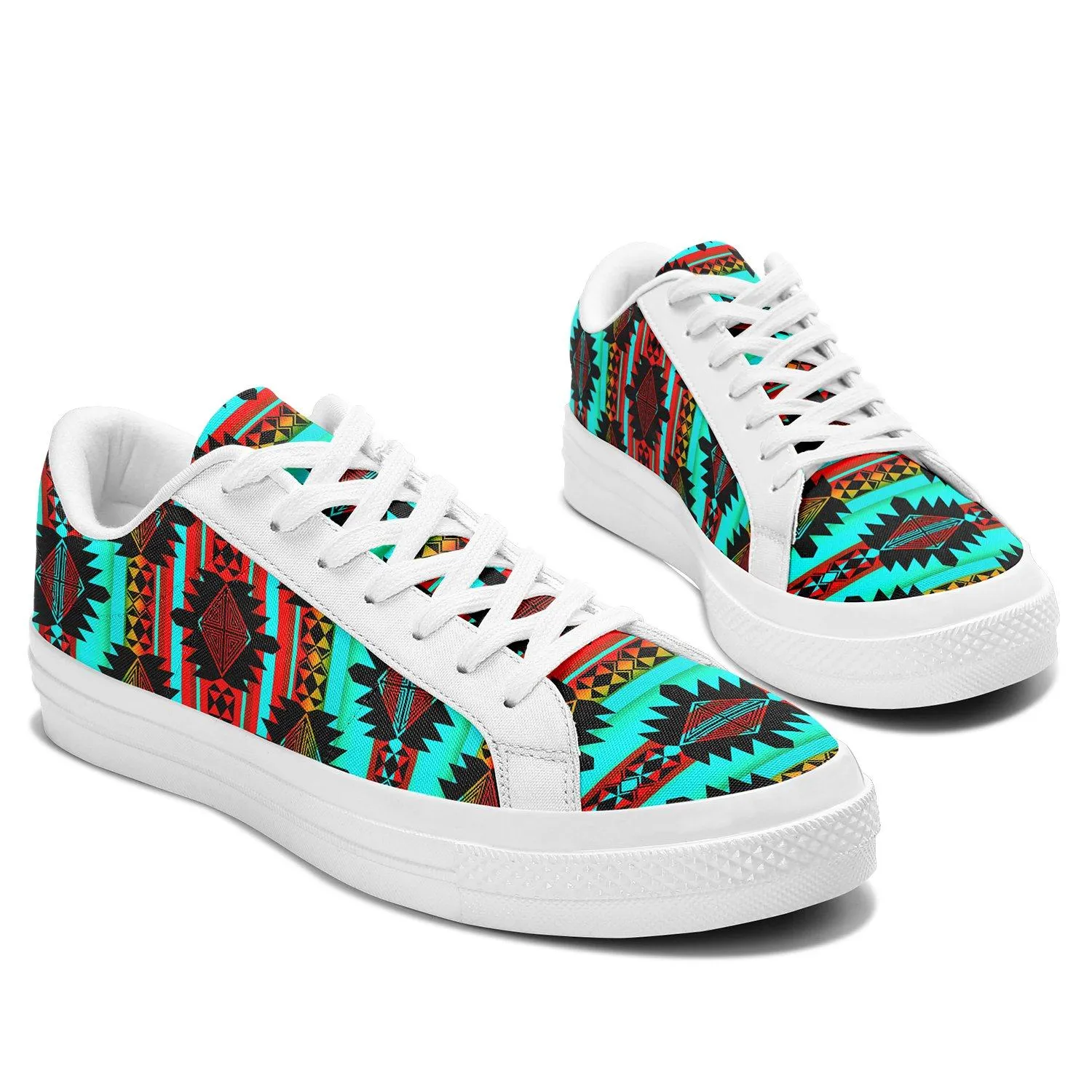 Okotoks Arrow Aapisi Low Top Canvas Shoes White Sole