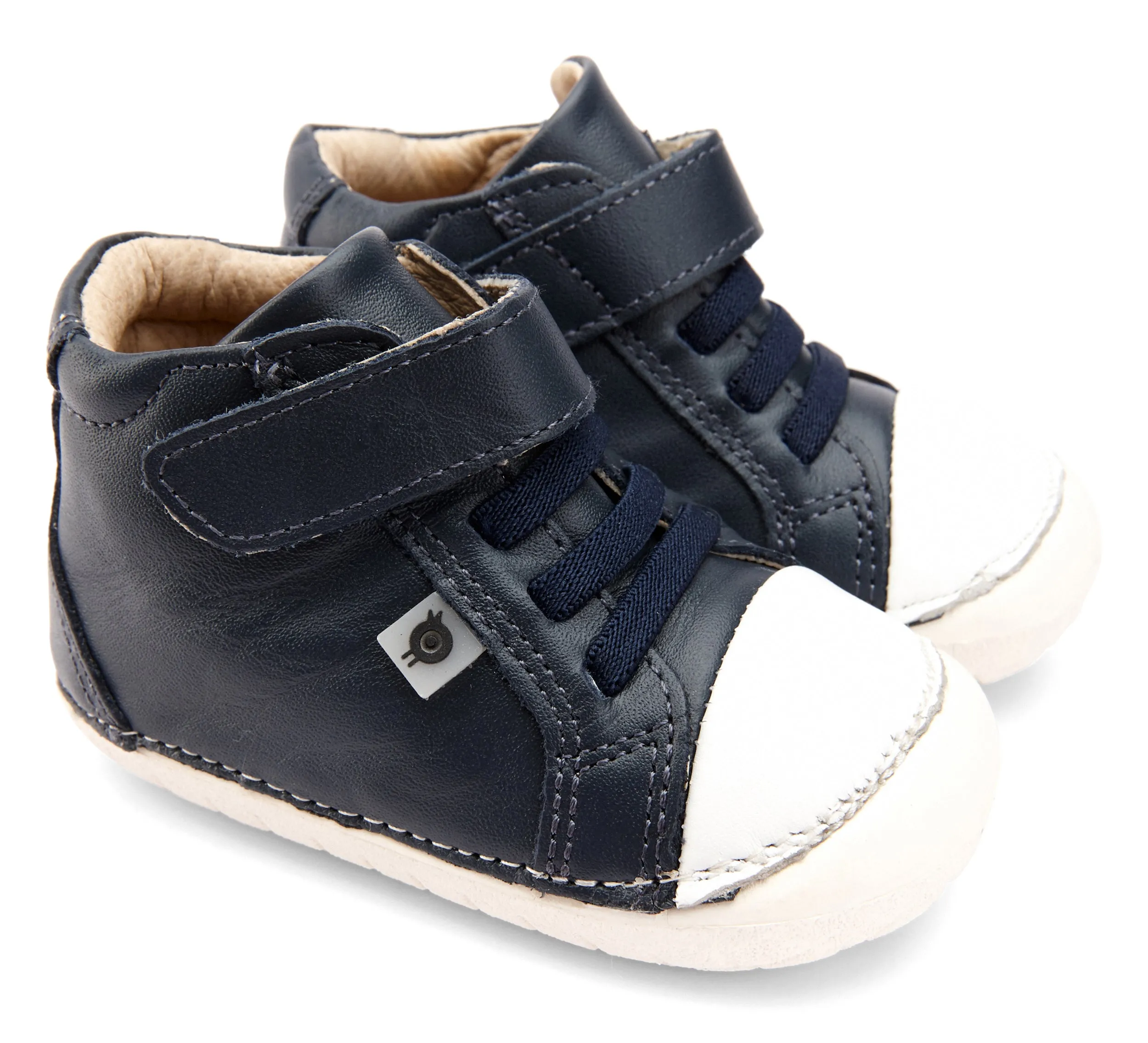 Old Soles Boy's and Girl's 4064 High Pop Shoes - Navy/Snow