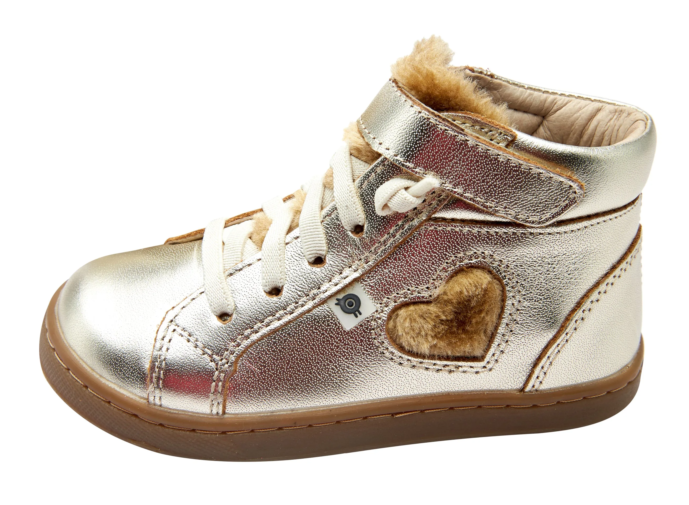 Old Soles Girl's 6141 Snug Heart Hightop Sneakers - Gold