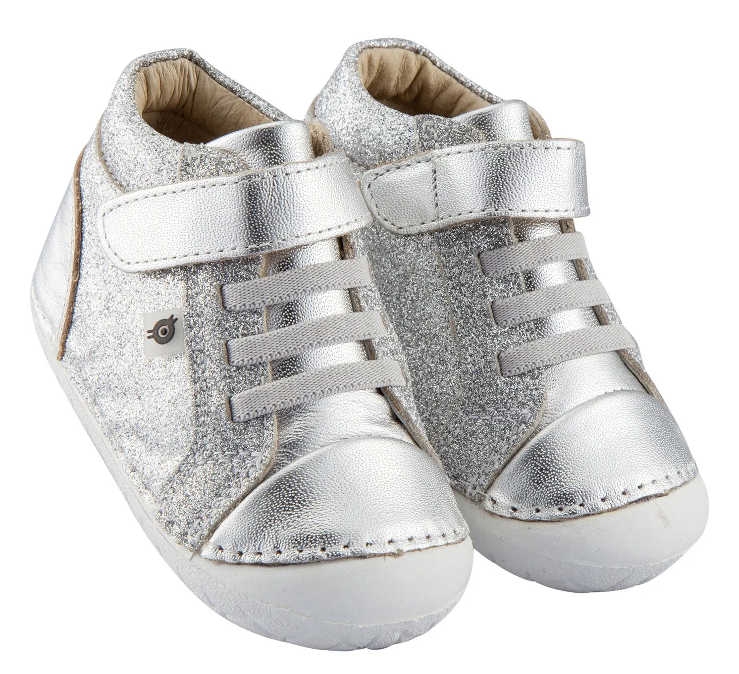 Old Soles Girl's and Boy's Ring Pave Sneakers, Argent Glam/Silver