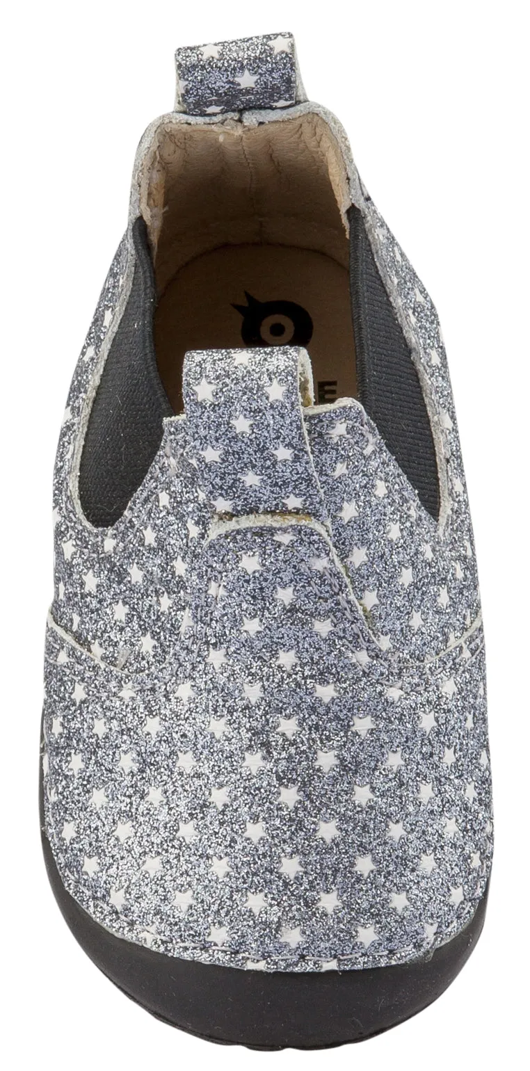 Old Soles Girl's and Boy's Twinkle Pave, Star Glam Gunmetal