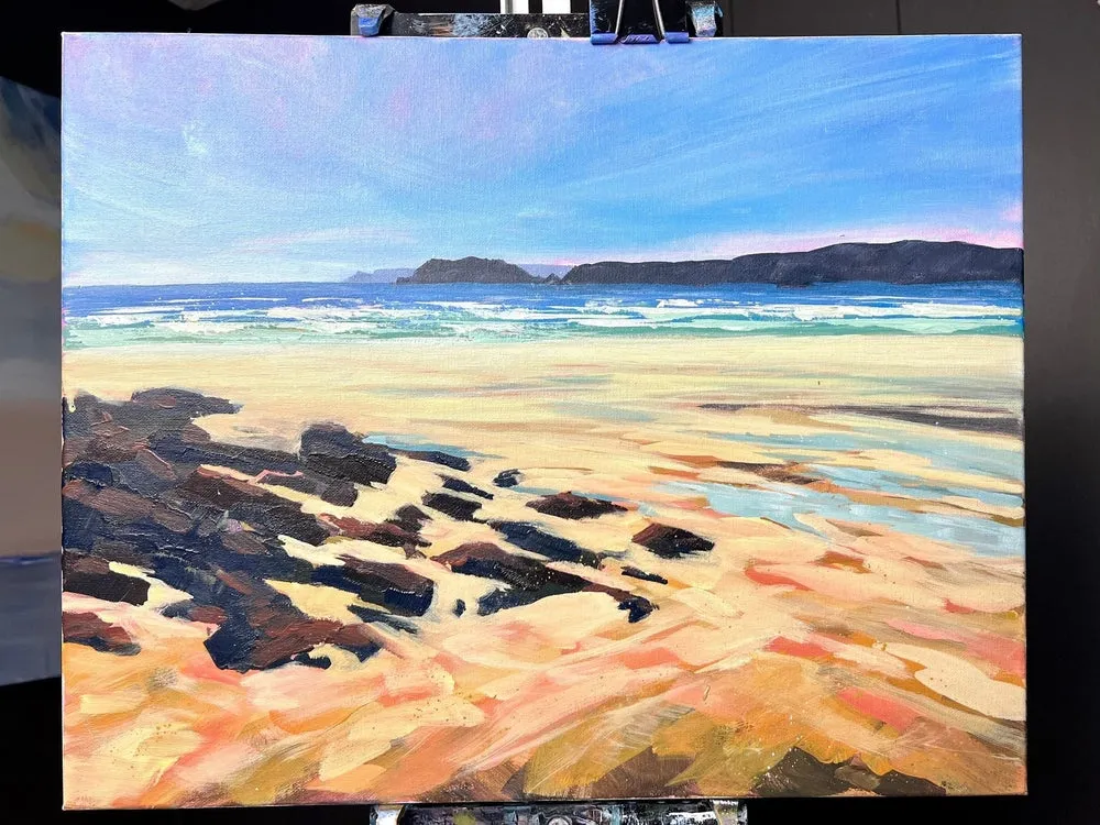 Online Masterclass #3 - How To Paint A Sunlit Sandy Beach Scene