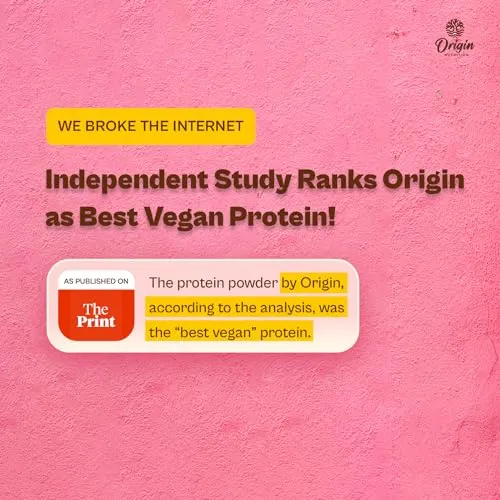 ORIGIN NUTRITION Natural & Vegan Plant Protein Powder|Ranked Best Vegan Protein|Certified 25G European Pea & Pumpkin Seed Protein|Allergen Free & Easy To Digest|Recovery & Fitness|Chocolate,271G