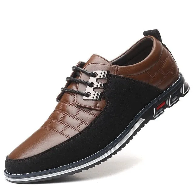 Oxfords Leather Men Shoes Fashion Casual Slip