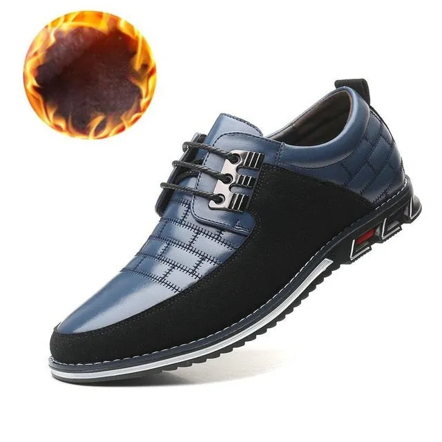 Oxfords Leather Men Shoes Fashion Casual Slip