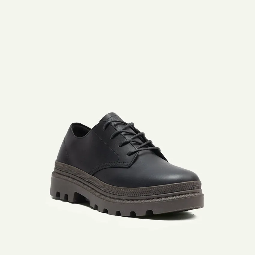 PALLATROOPER OX LTH WP  MEN'S SNEAKERS - BLACK/WREN