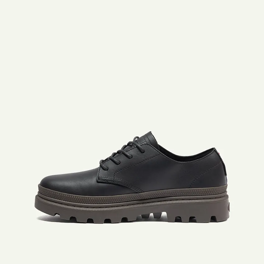 PALLATROOPER OX LTH WP  MEN'S SNEAKERS - BLACK/WREN