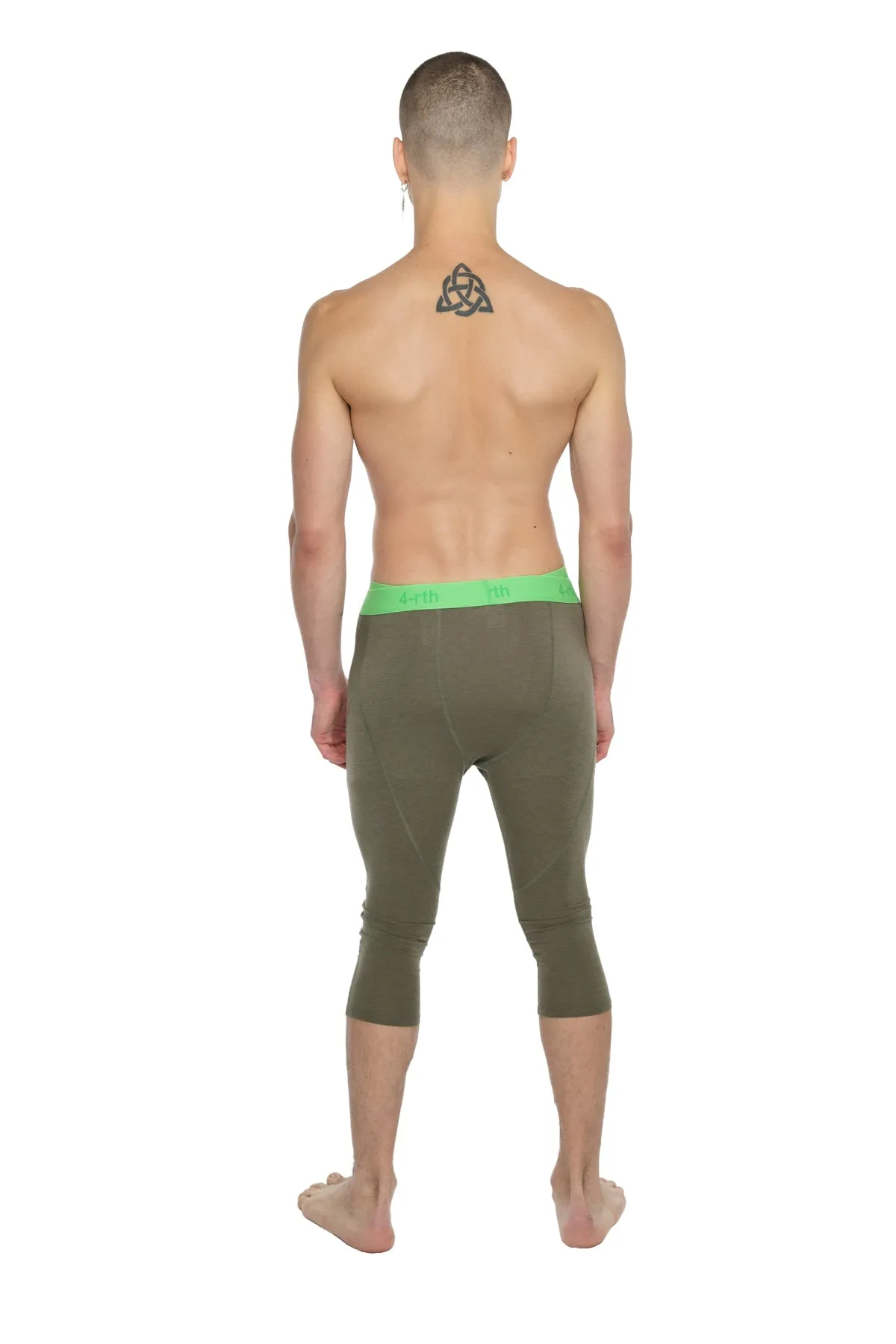 Performance Yoga Leggings - 3/4 (Olive Green)