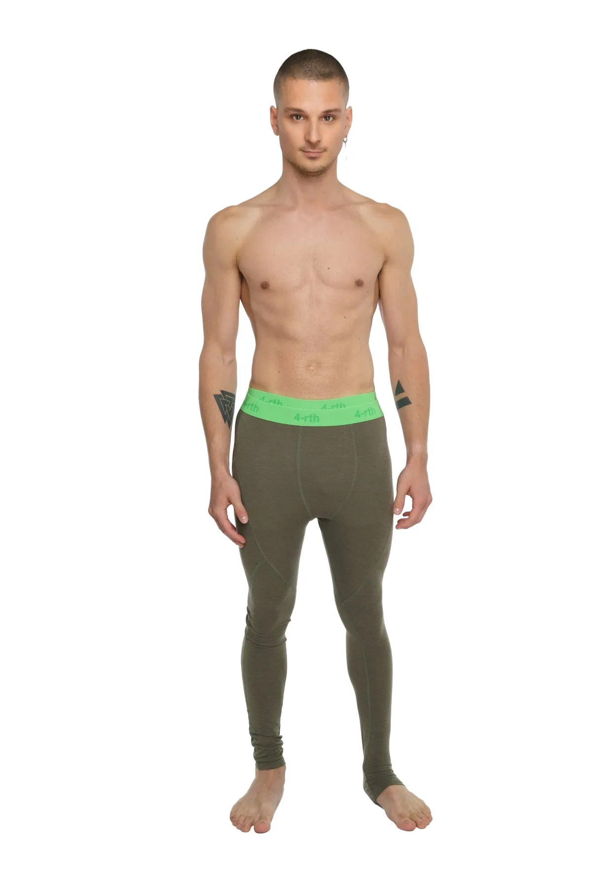 Performance Yoga Leggings - Long (Olive Green)