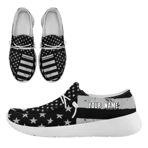 Personalized  America Flag Sneakers, Custom Patriotic Loafer Shoes,  Canvas Slip On Shoes,
FN018-24020303-6w