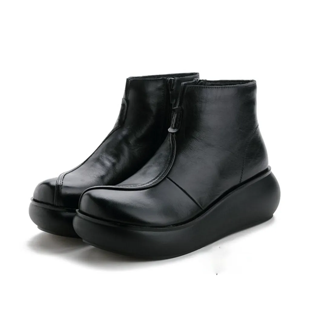 Platform Waterproof Retro Boots Women | Gift Shoes