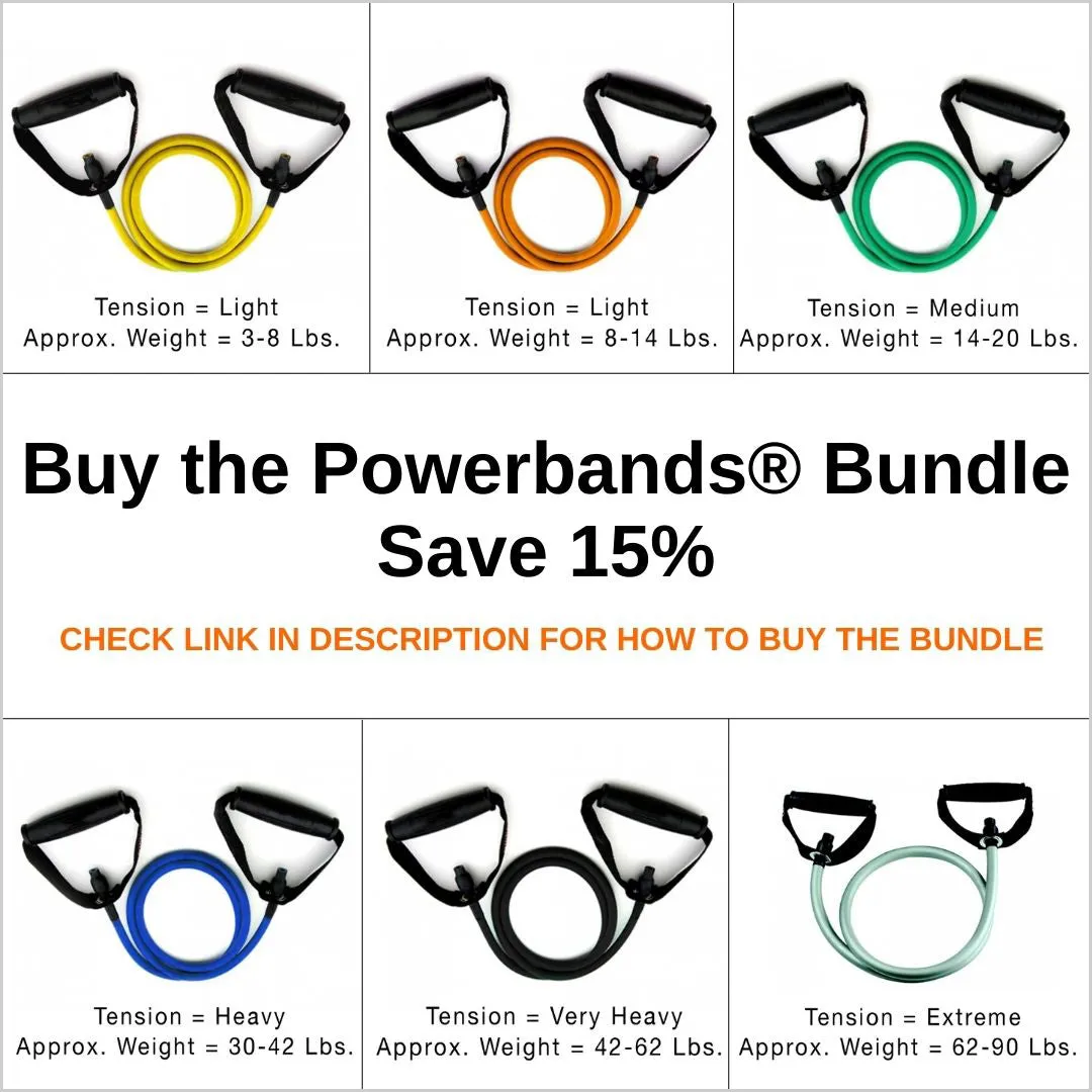 Powerbands Resistance Band - Orange (Medium Light 8-14 lbs)