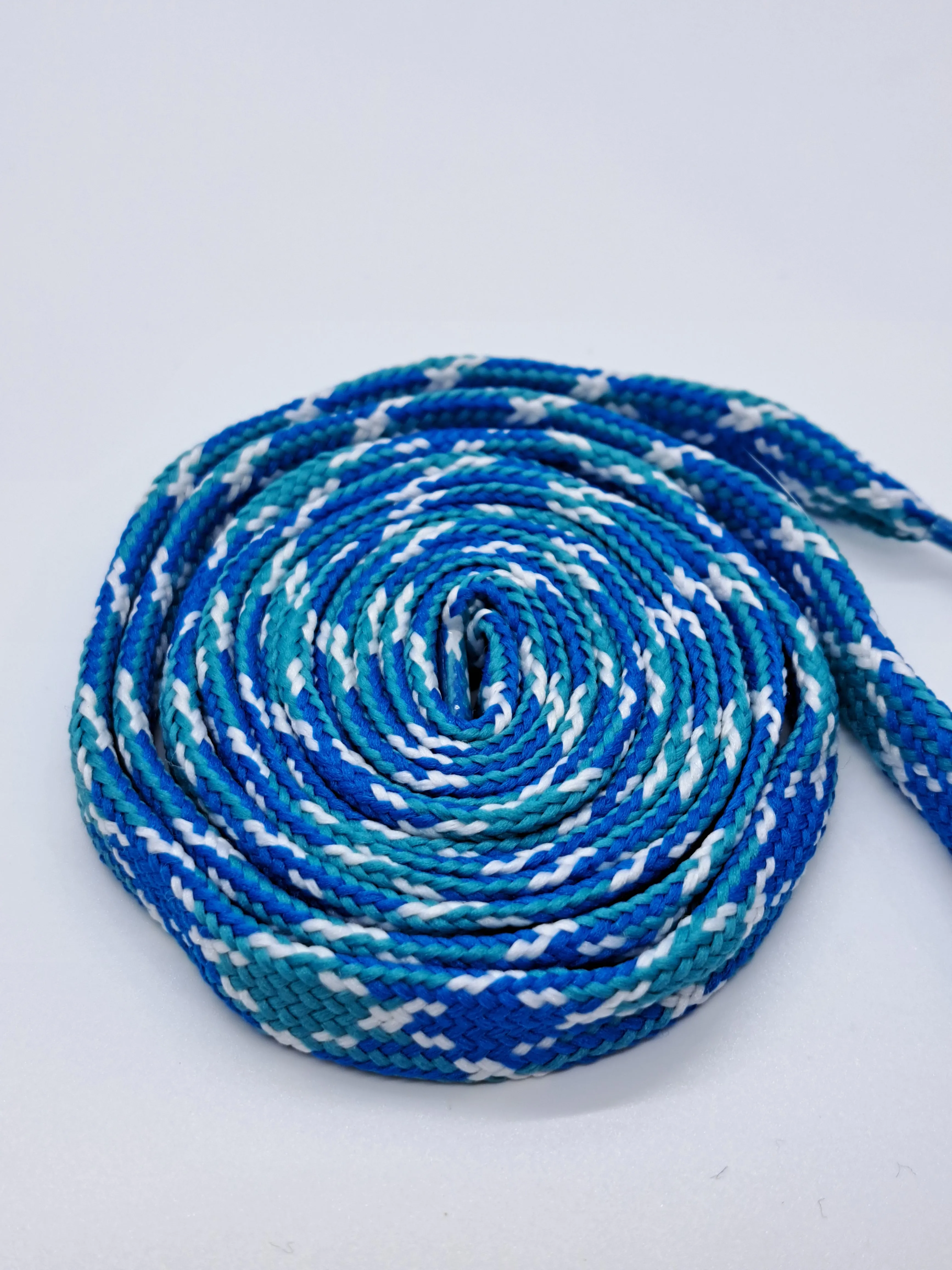 Premium Sport Laces - Royal Blue, Teal and White