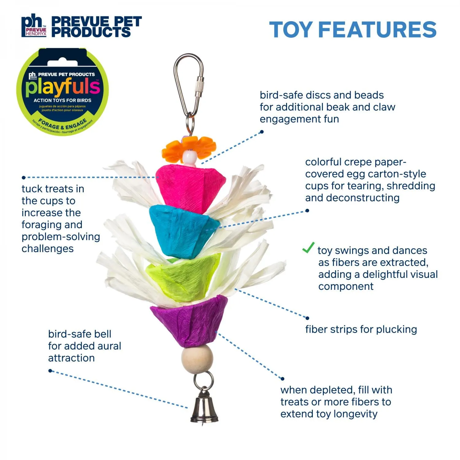 Prevue Pet Playfuls Raincatcher Bird Toy