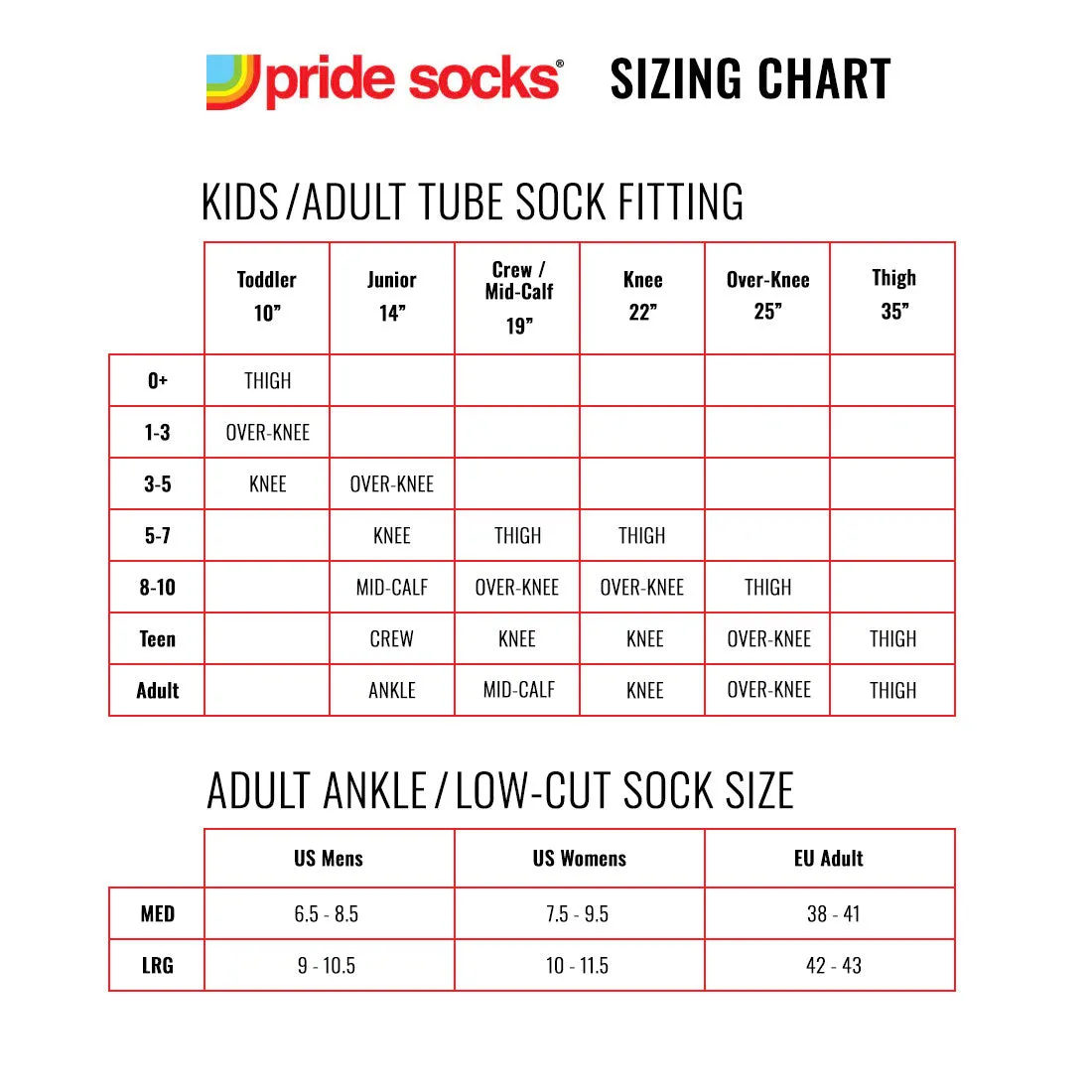 Pride Tube Socks - Adventure