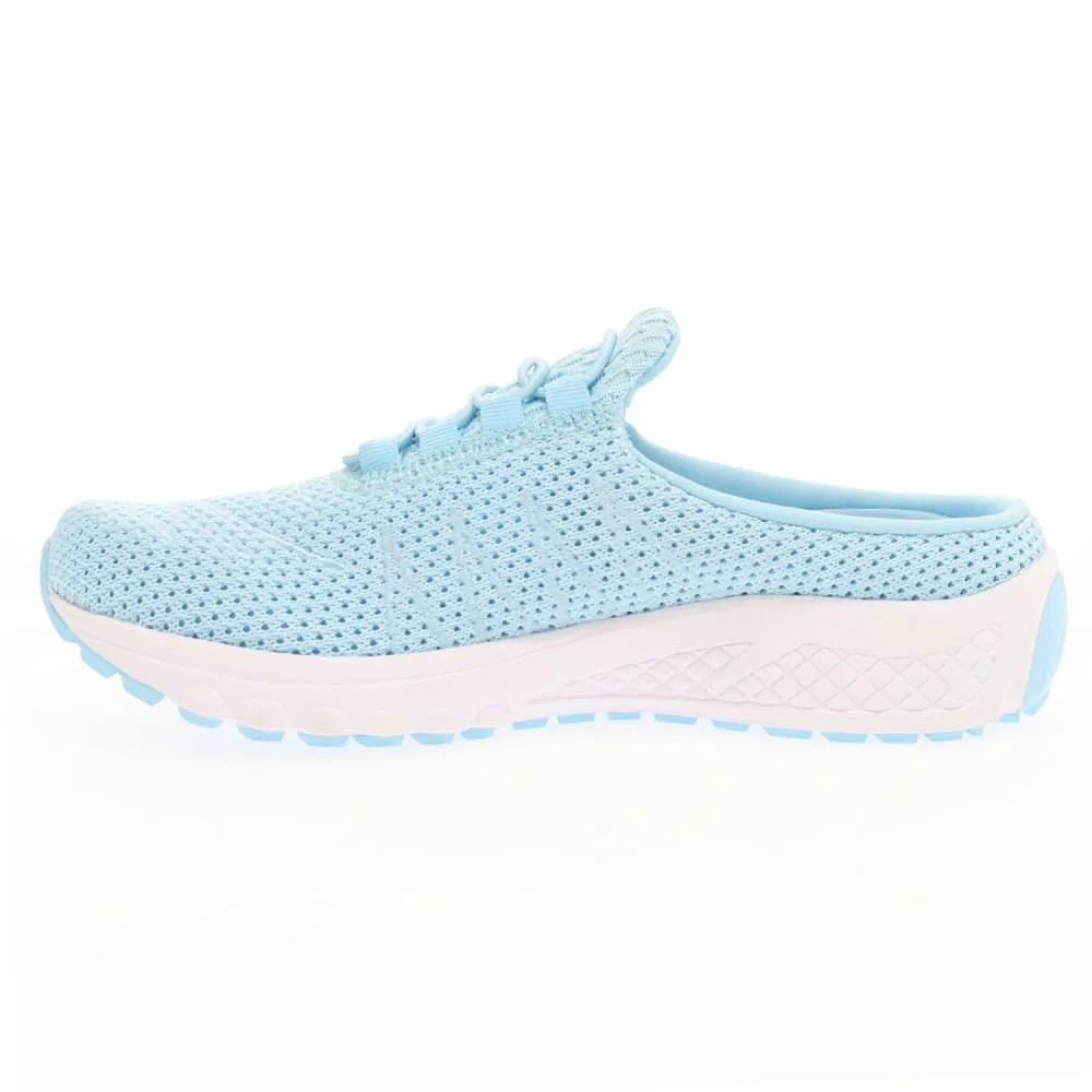 Propet Women's Tour Knit Slide Shoes Baby Blue