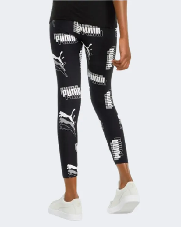 Puma Power Printed High-Waist 7/8 Girls Lifestyle Tight Black/White