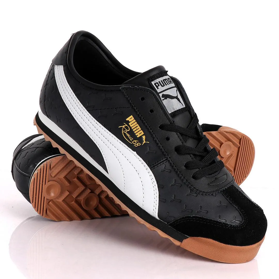 Puma Roma 68 Created Horse Logo Sneaker-Black