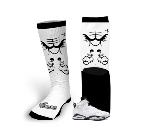 Retro 6 Reverse Oreo Raging Face Socks