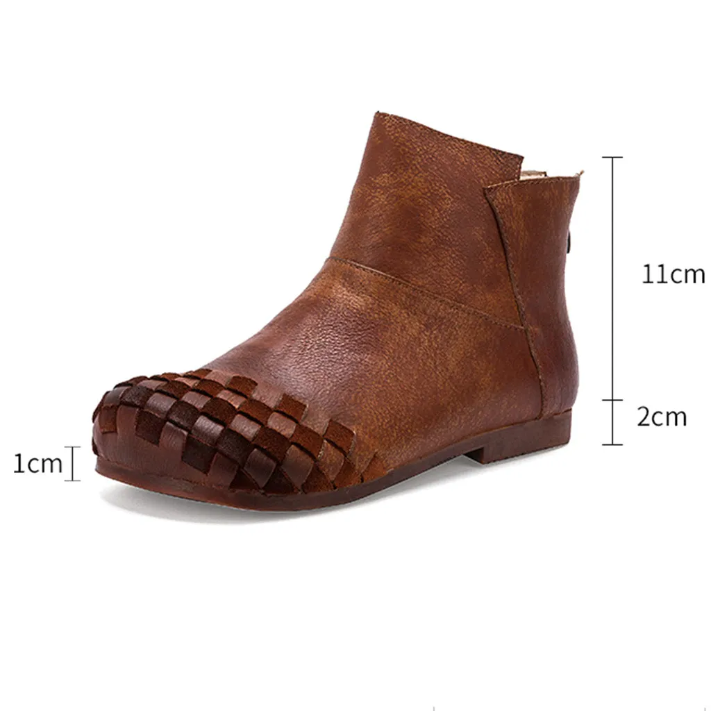 Retro Handmade Leather Ankle Women's Boots | Gift Shoes